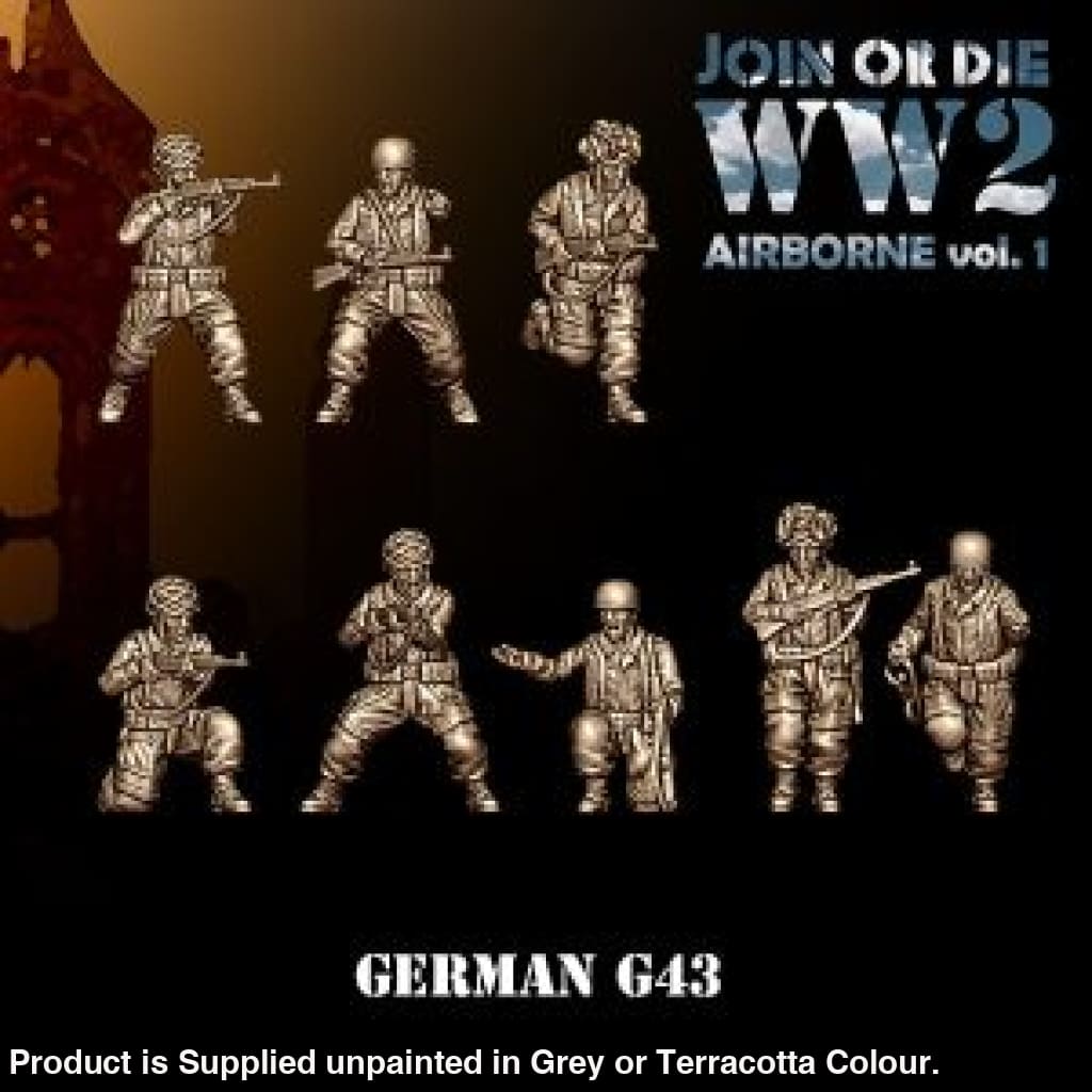 German Fallschirmjager Paratroopers G43 28mm 1:56 Figure