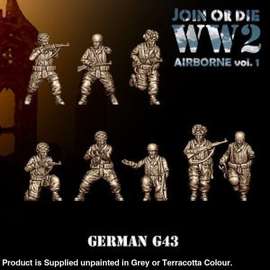 German Fallschirmjager Paratroopers G43 28mm 1:56 Figure