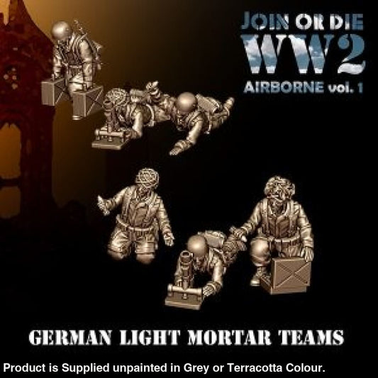 German Fallschirmjager Paratroopers Light Mortar 28mm 1:56 Figure