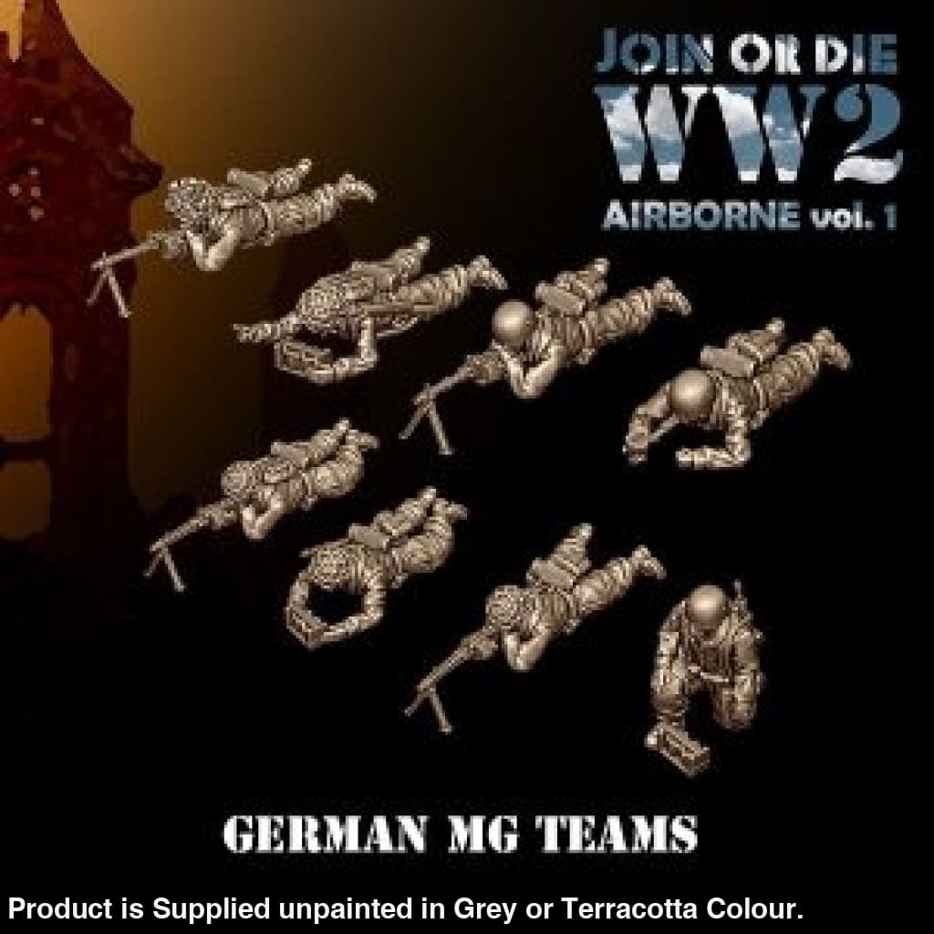 German Fallschirmjager Paratroopers MG Teams 28mm 1:56 Figure