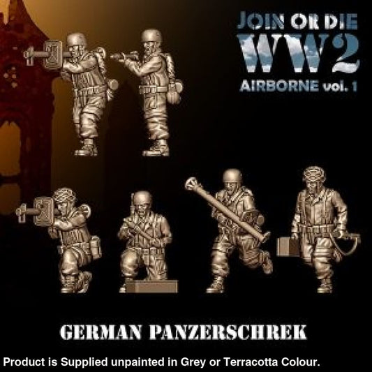 German Fallschirmjager Paratroopers Panzerschreck Teams 28mm 1:56 Figure