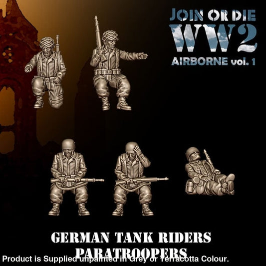 German Fallschirmjager Paratroopers Tank Riders 28mm 1:56 Figure