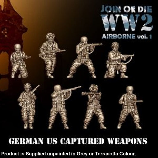 German Fallschirmjager Paratroopers US Captured Weapons 28mm 1:56 Figure
