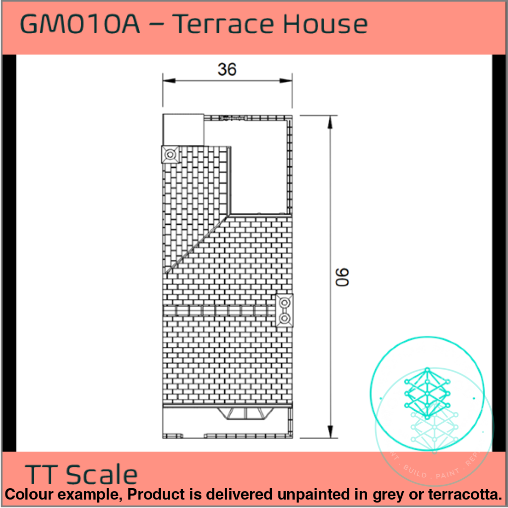 Gm010A – Terrace House Tt120/3Mm Scale Tt Building
