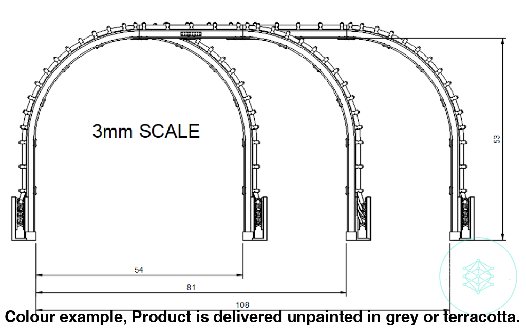 Go610C – London Underground Cables Gantries Tt120/3Mm Scale Tt Accessory