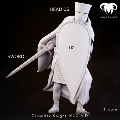 MIN101 Crusader Knight 12th-13th CAD - Vigilant Sentinel