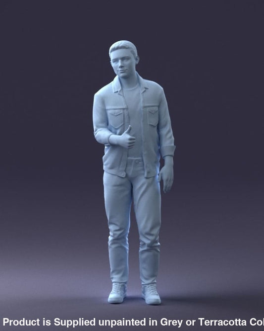 Young Male Thumbing Lift Figure