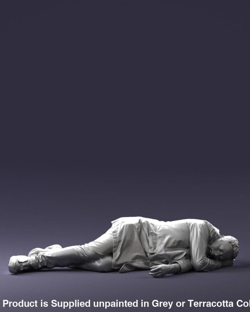 Male Sleeping/drunk On Floor Figure