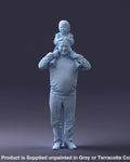 Grandad And Young Child On Shoulders Figure