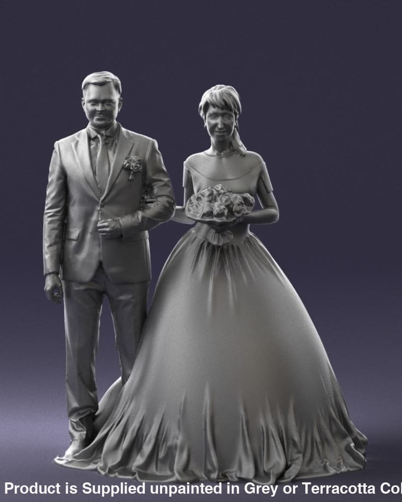 Wedding Bride & Groom Couple 2 Figure