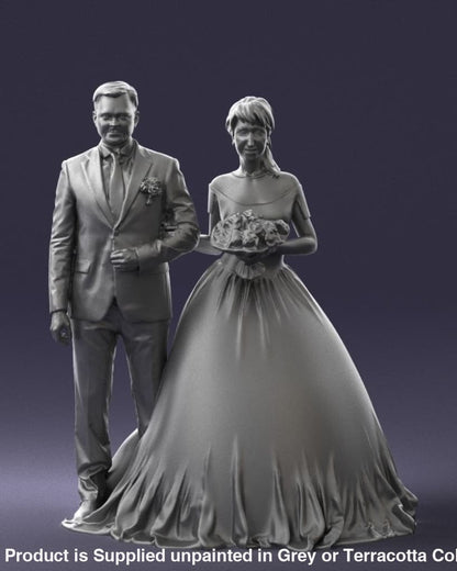 Wedding Bride & Groom Couple 2 Figure