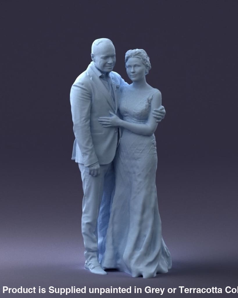 Wedding Bride & Groom Couple 3 Figure