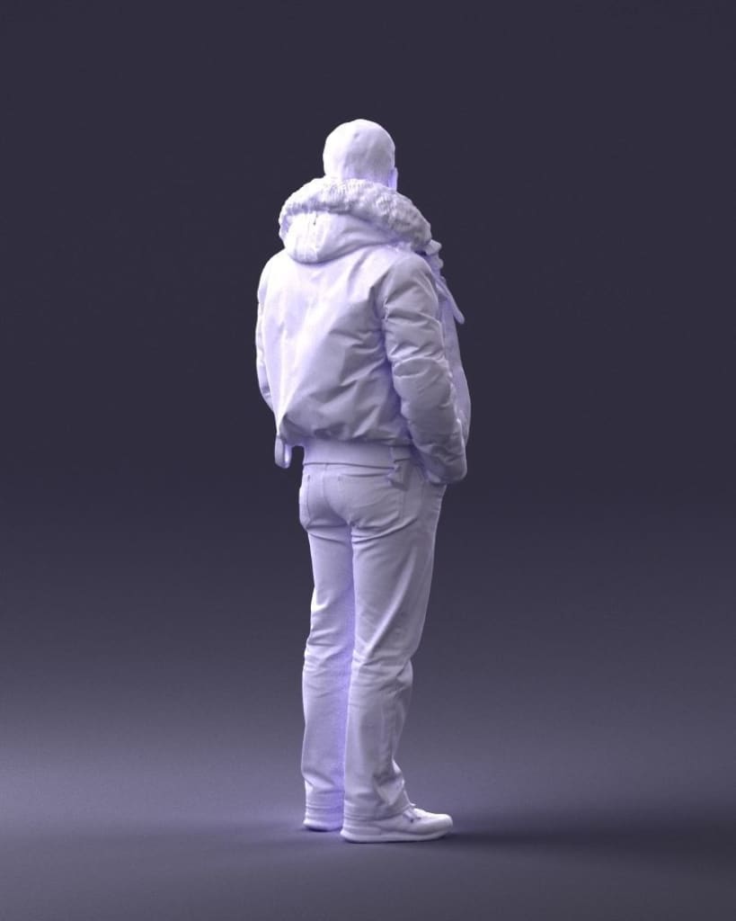 Male In Winter Jacket/pilot Jacket Figure