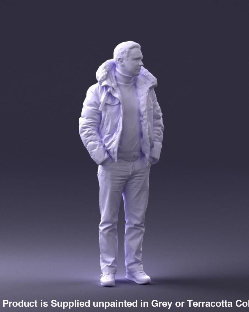 Male In Winter Jacket/pilot Jacket Figure