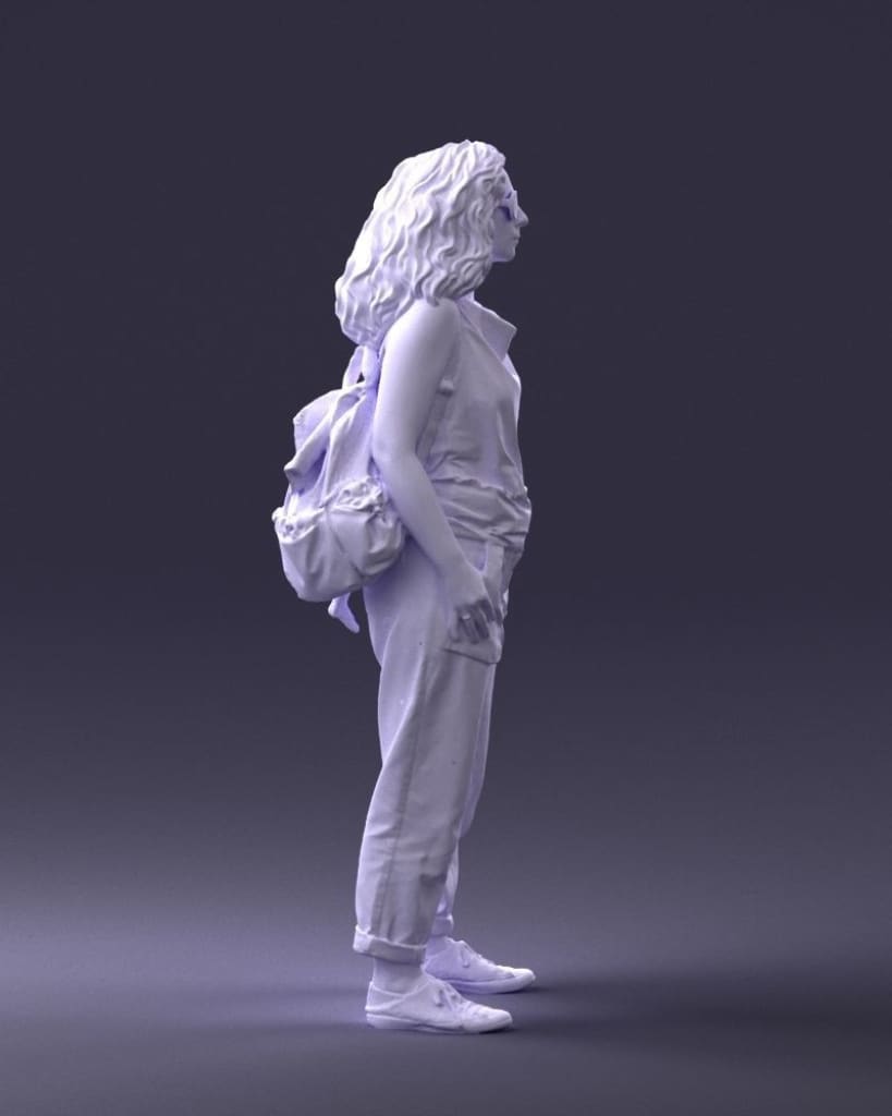 Female Long Hair And Shoulder Bag Summer Clothes Figure