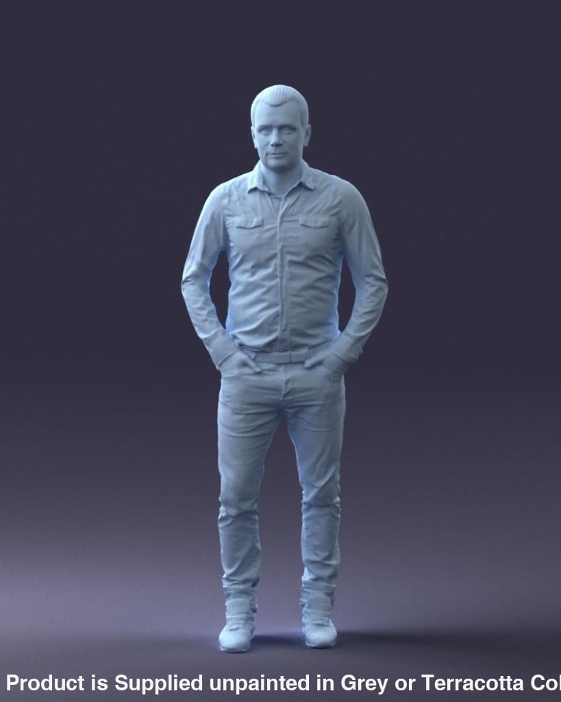 Male With Hands In Pockets Figure