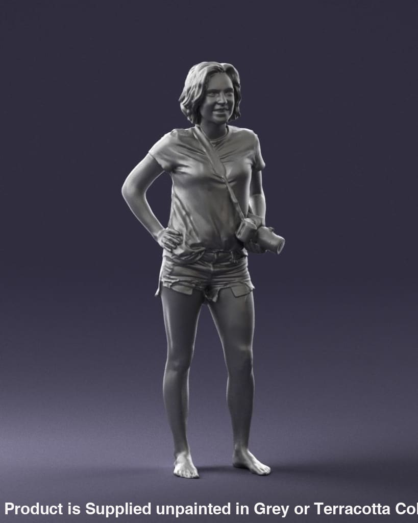 Female In Shorts With Camera Figure