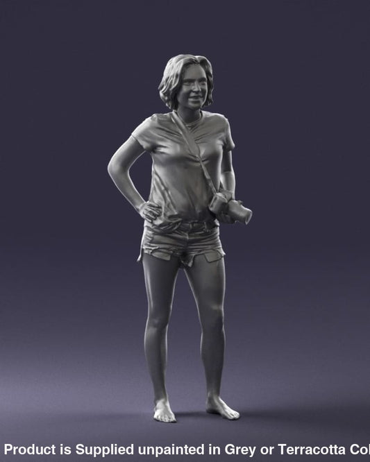 Female In Shorts With Camera Figure