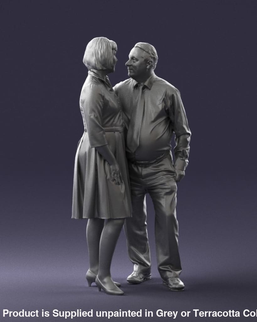 Elderly Pensioners Looking At Each Other Figure