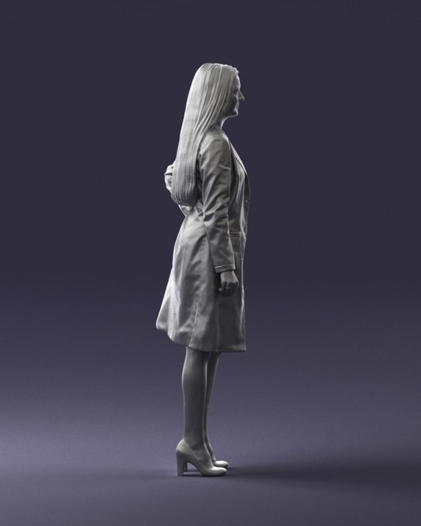 Female Doctor In Long Coat Figure