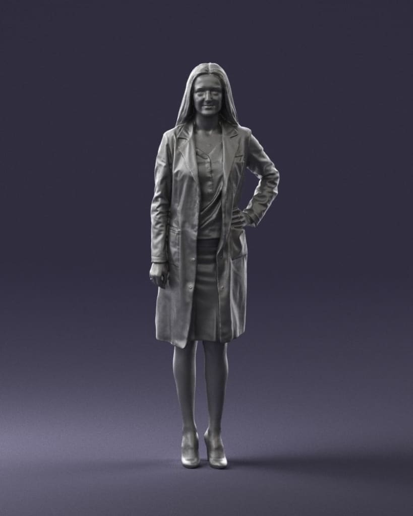 Female Doctor In Long Coat Figure