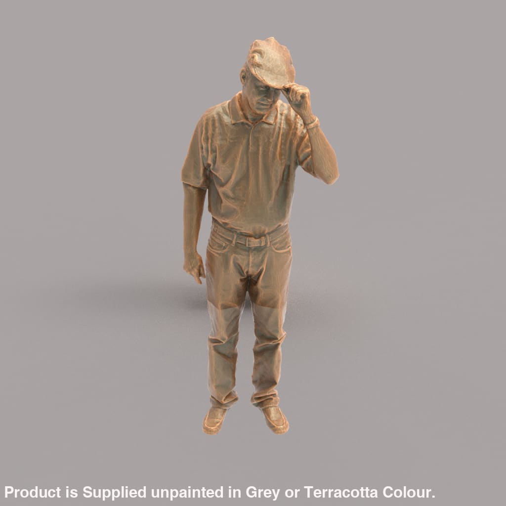 MM071 Older Male Farmer With Cloth Cap Figure