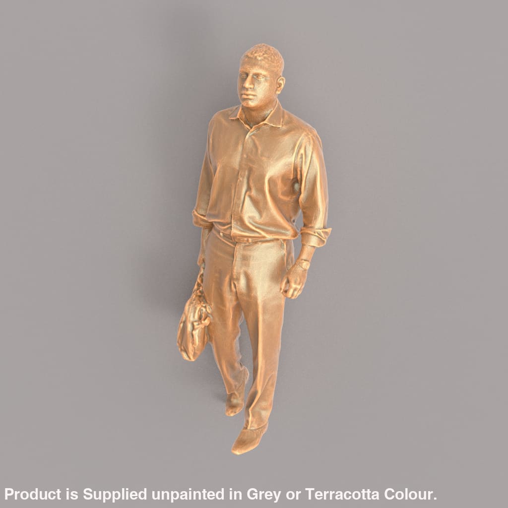 MM072 Male Commuter/Office Worker with Bag Figure