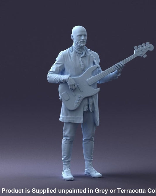 Male Playing Bass Guitar Figure