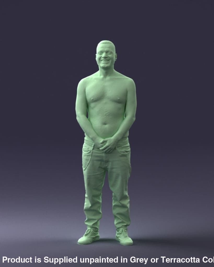 Male Bare Chested Looking For Trouble Figure