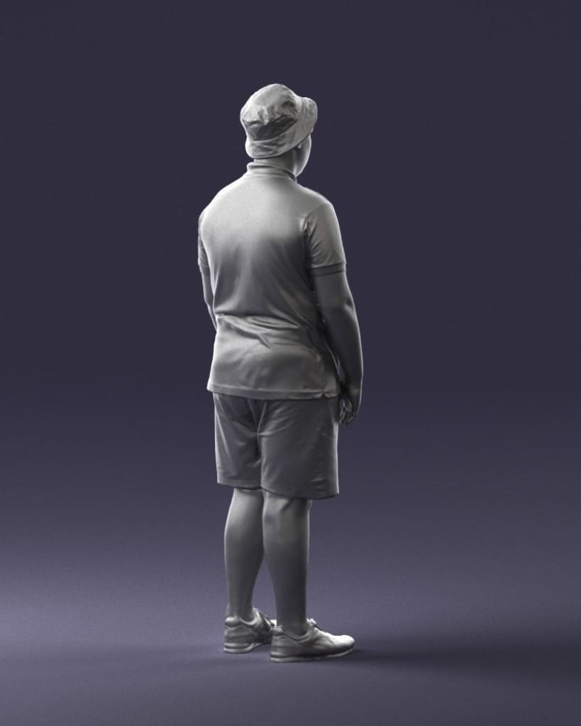 Young Boy In Cap Figure