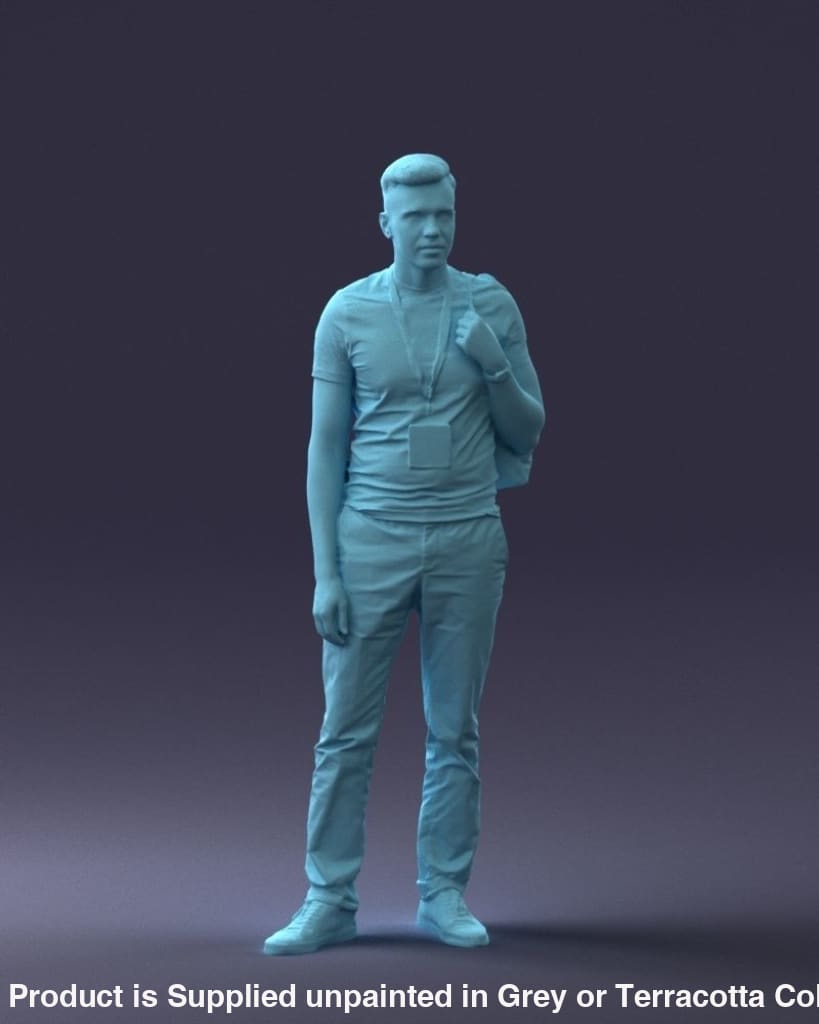 Male Bus/train Driver With Bag Figure