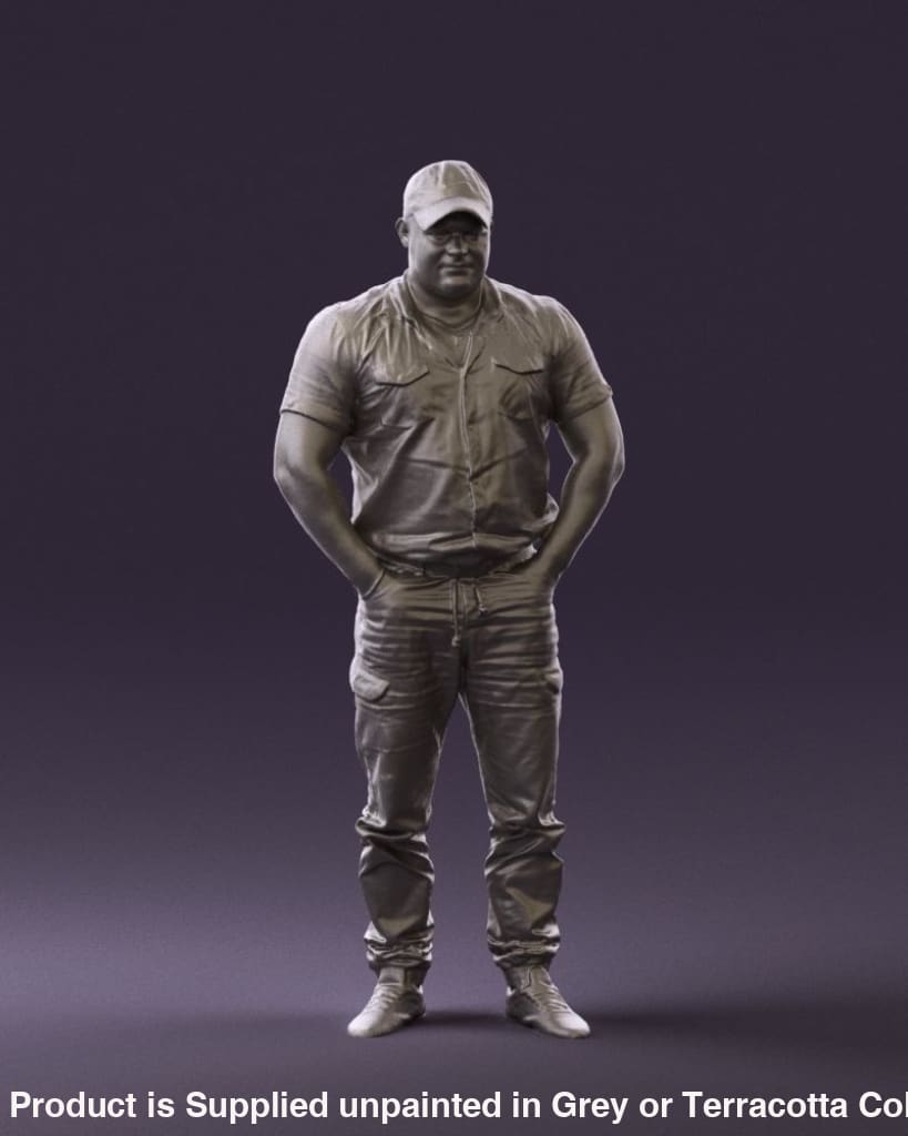 Male Body Builder Wearing Cap Figure