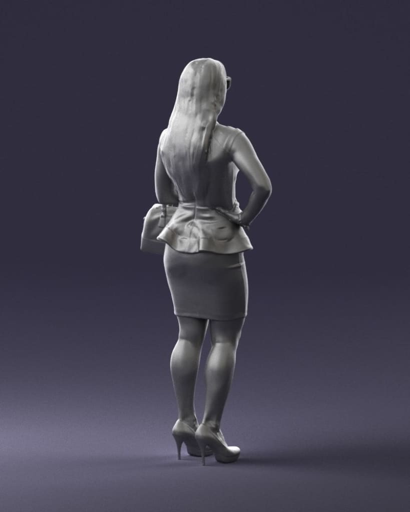 Glamorous Lady With Bag Figure