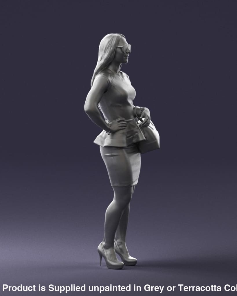 Glamorous Lady With Bag Figure