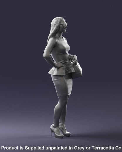 Glamorous Lady With Bag Figure