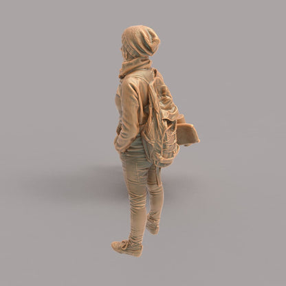 MM101 Girl With Skateboard in hand Figure