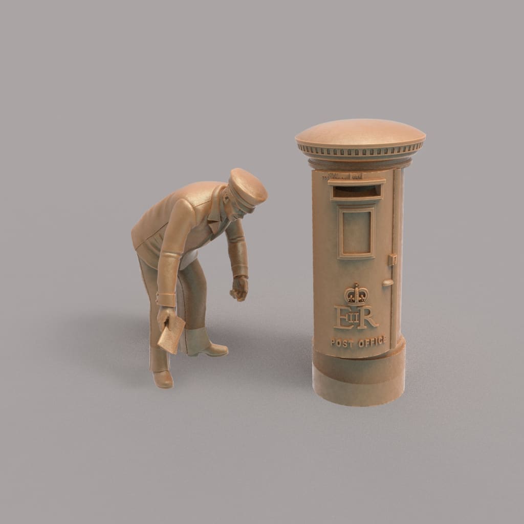 MM1010 Postman and mail box Figure