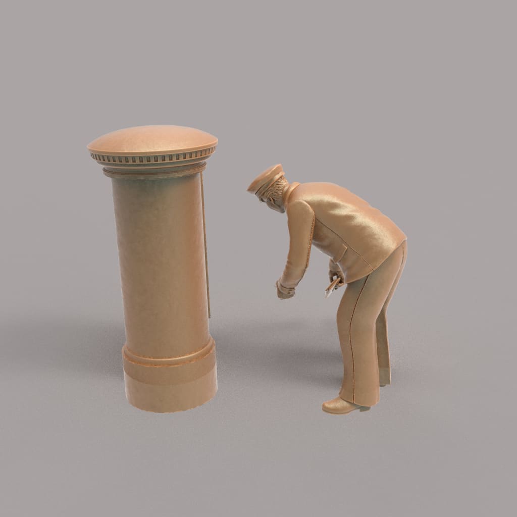 MM1010 Postman and mail box Figure