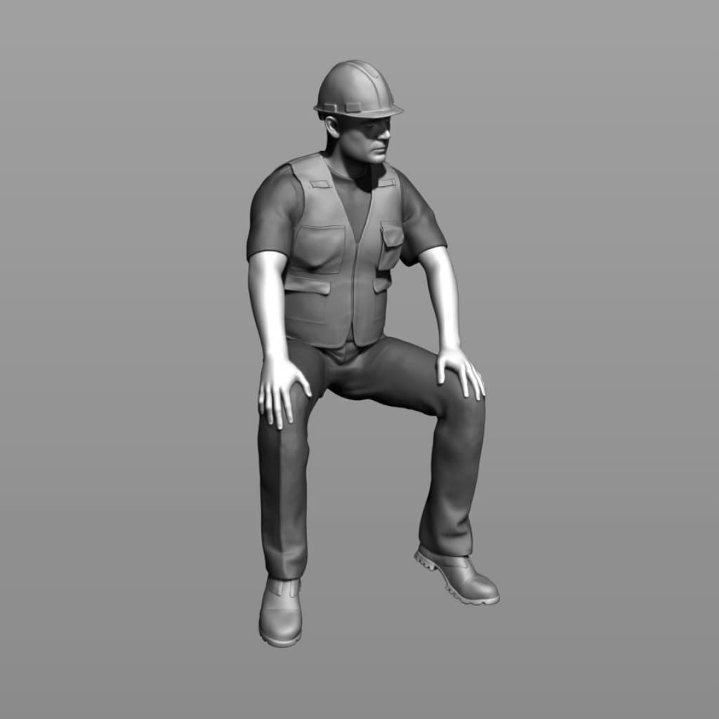 Sitting Builders/lineside Workers Set Of 7 Figure