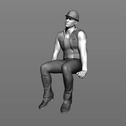 Sitting Builders/lineside Workers Set Of 7 Figure