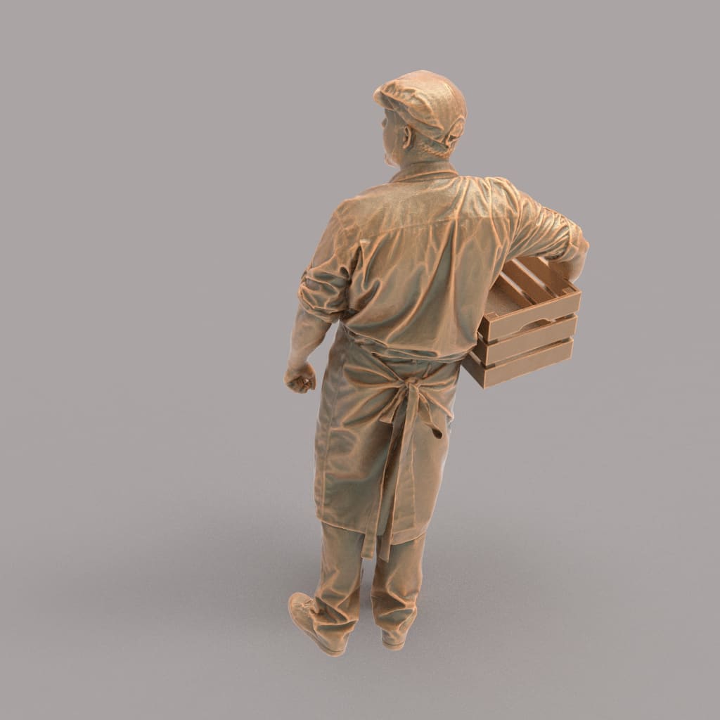 MM1034 Shop Keeper With Veg Box Figure