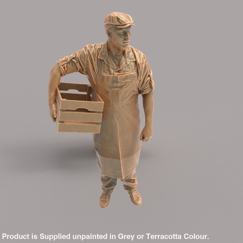 MM1034 Shop Keeper With Veg Box Figure