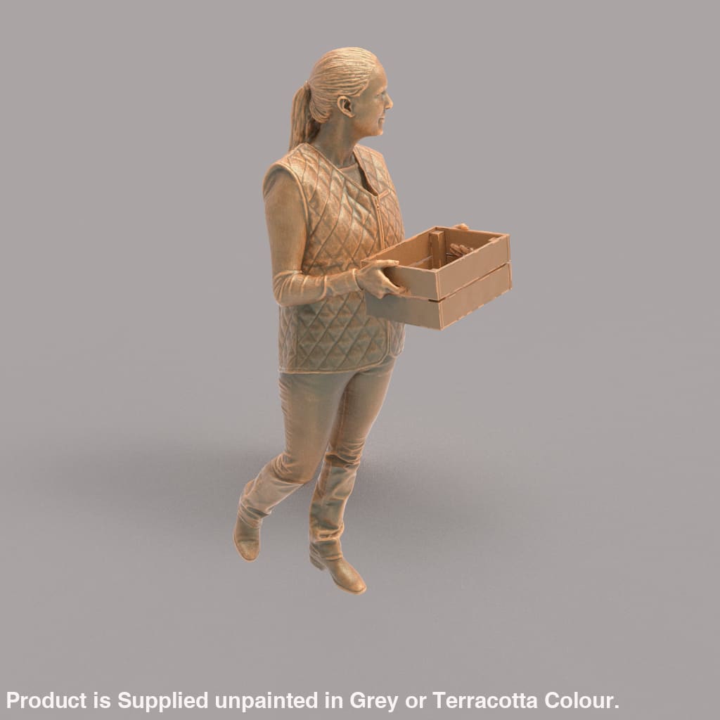MM1036 Female Shop Keeper With Veg Box Figure