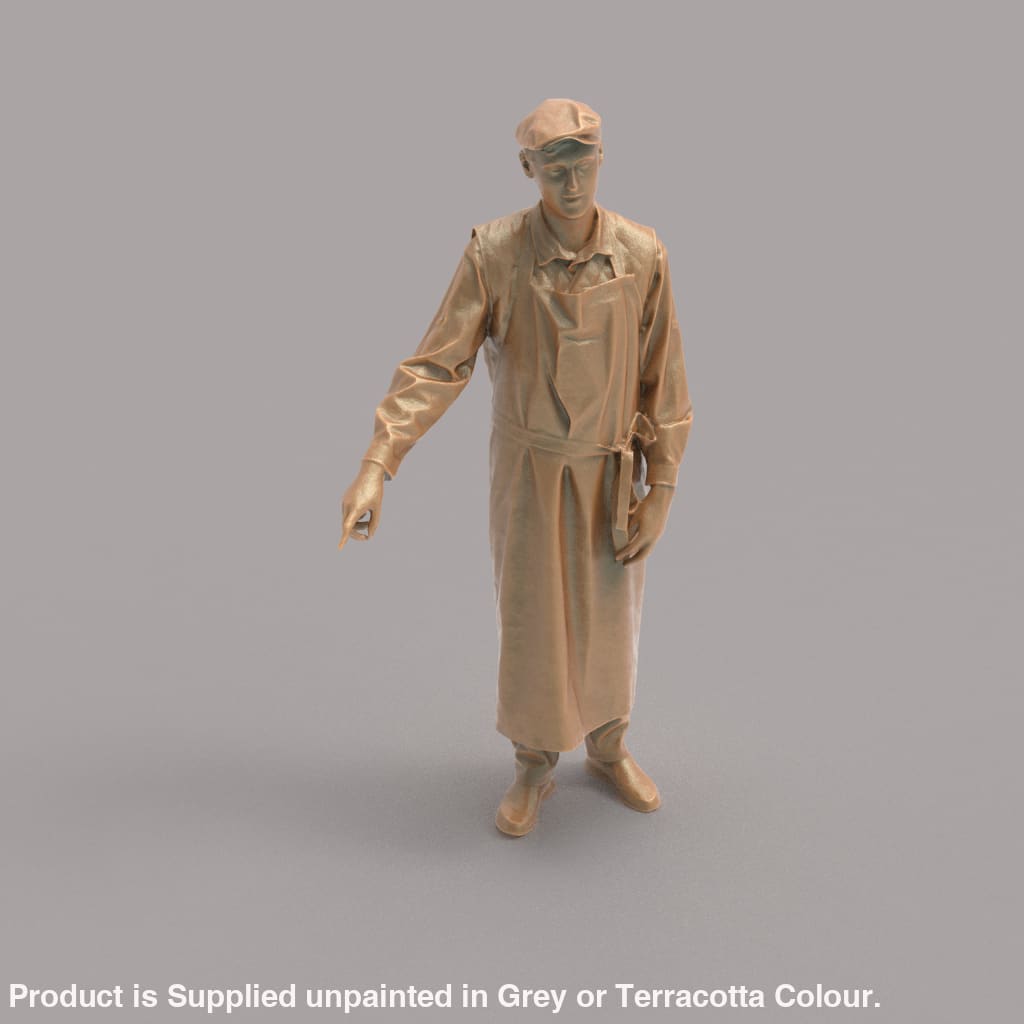 MM1038 Male Shop Keeper With Hand Out – Scale Scenery And Figures