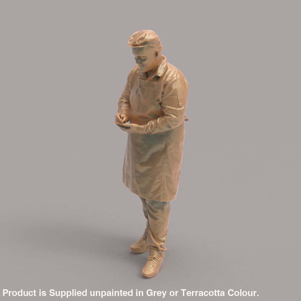 MM1039 Male Shop Keeper Writing bill Figure