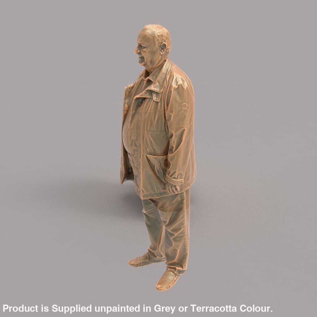 MM106 Grandad in Jacket Smiling Figure