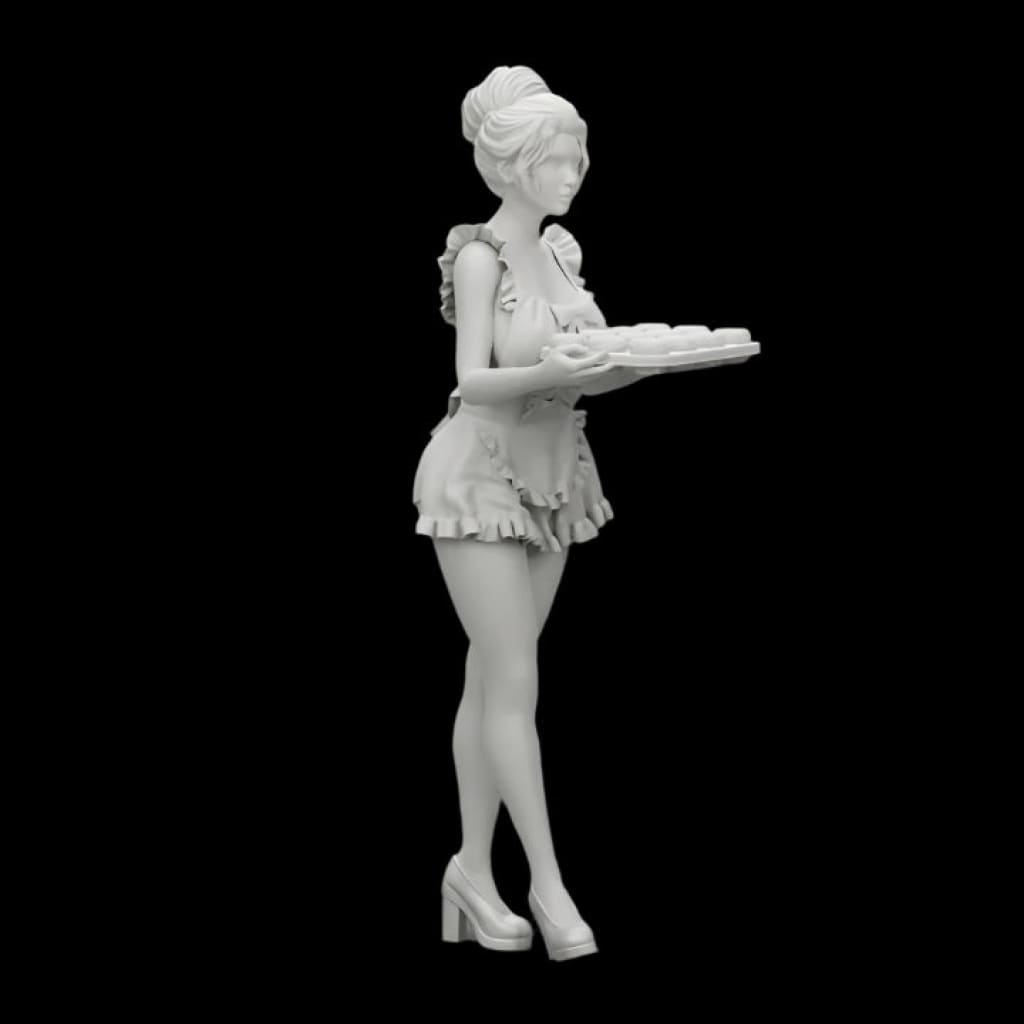 MM1068 Maid Carrying tray of Cupcakes Figure