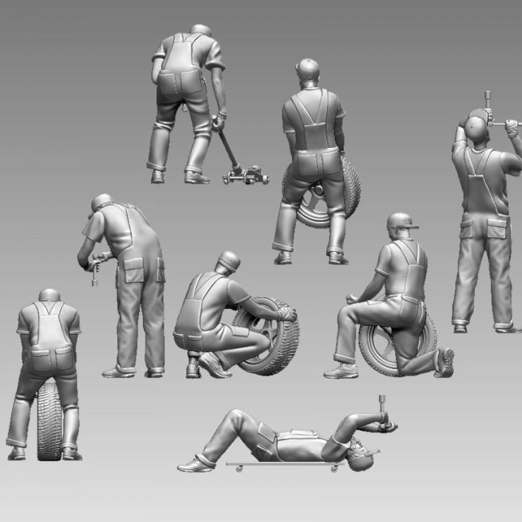 MM1070 Garage Mechanic 5 Figure