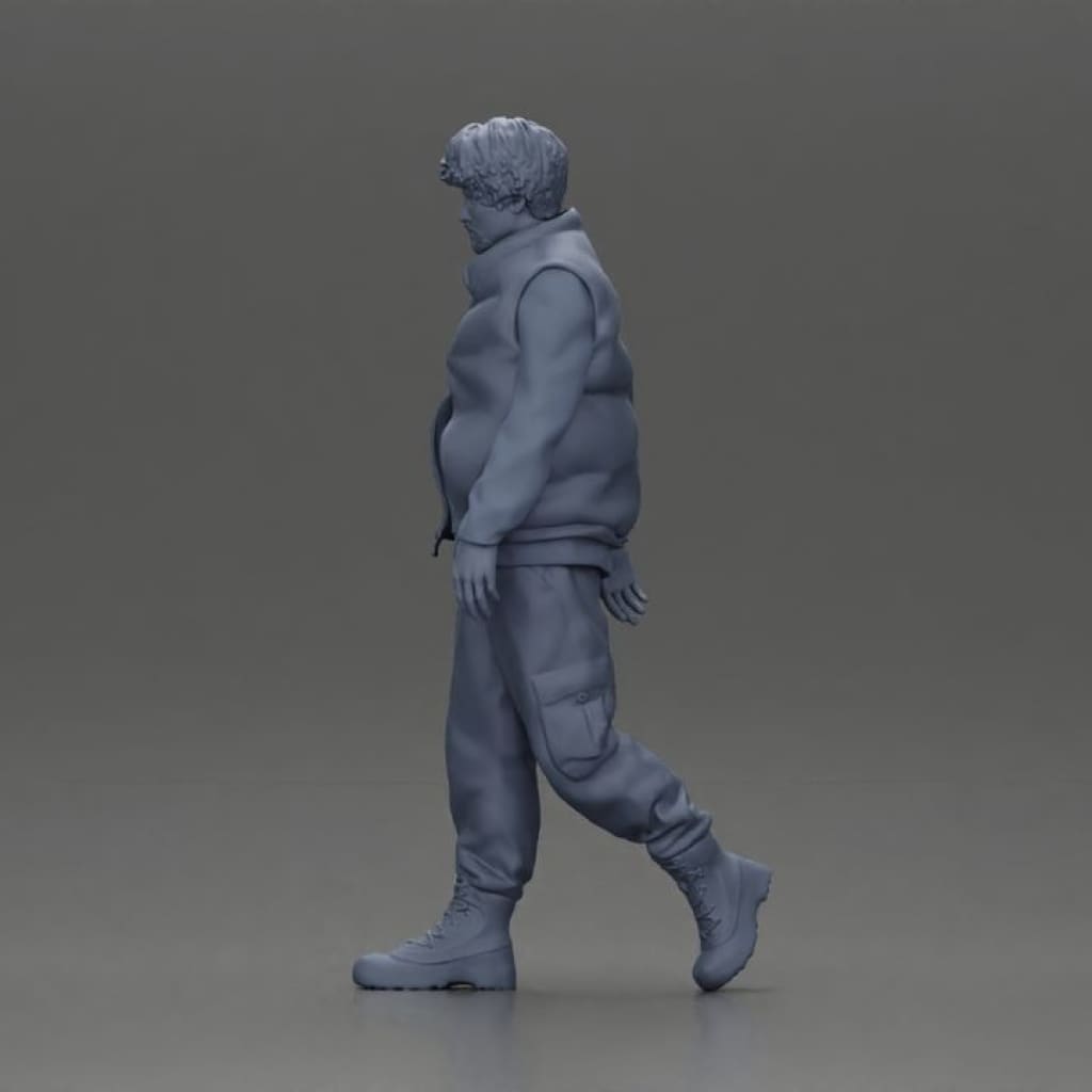 MM1090 Bearded man walking Figure