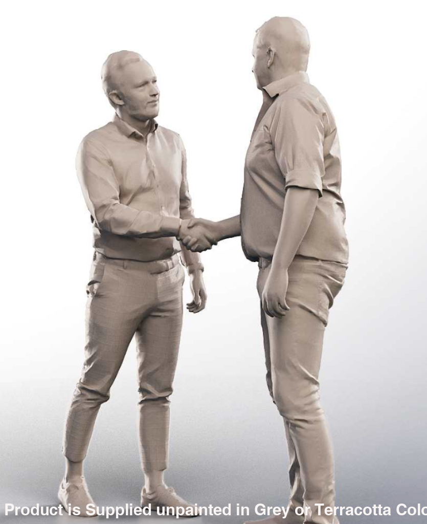 MM1091 2 Men Closing a deal shaking hands Figure